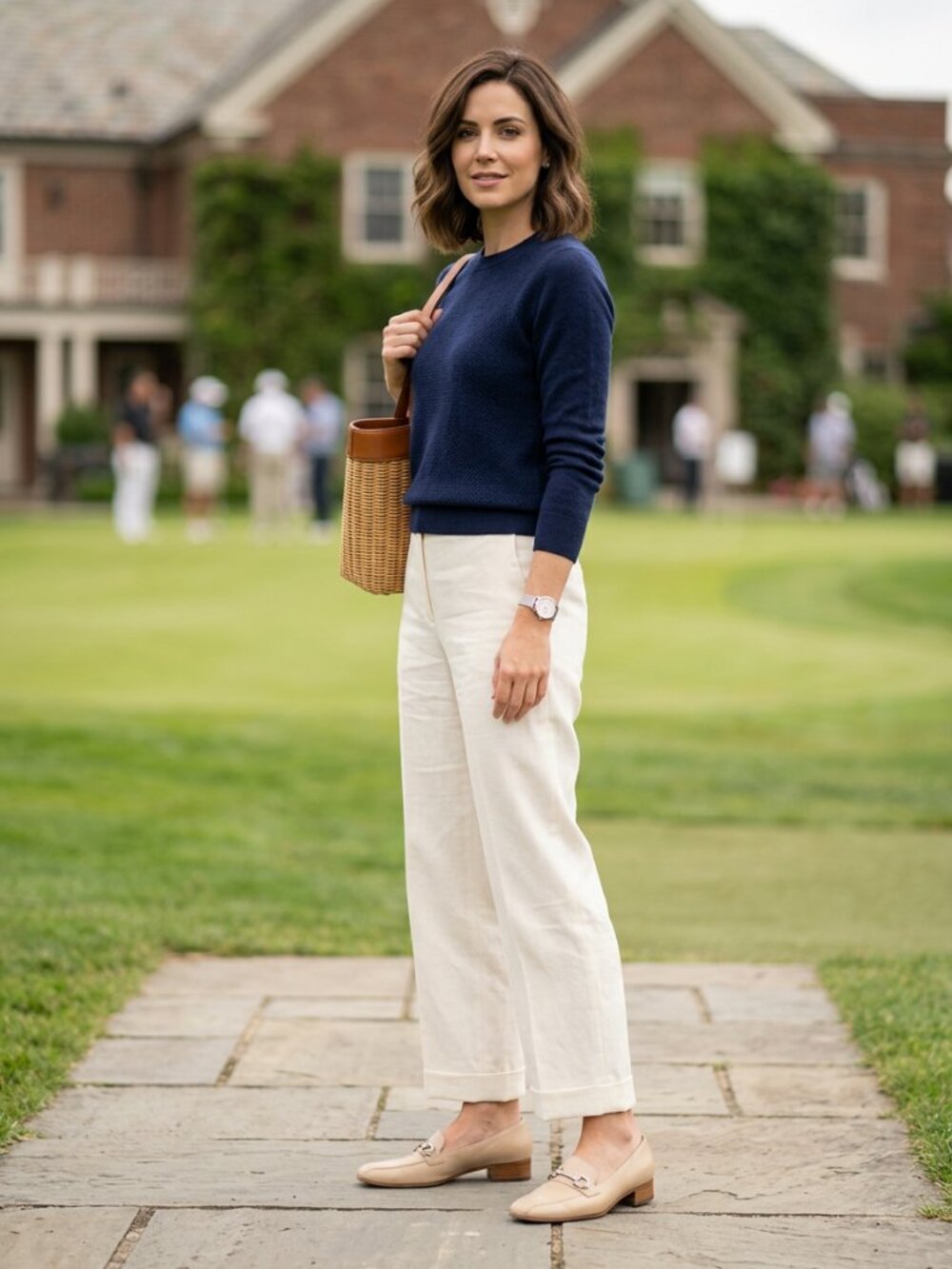 Salvatore Ferragamo Beige  Tan Leather Horsebit Loafers  Size EU 37  Est US 6.5